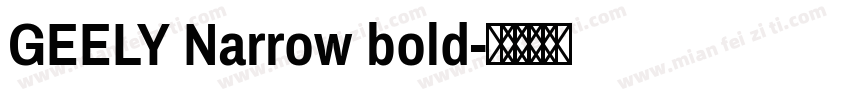 GEELY Narrow bold字体转换